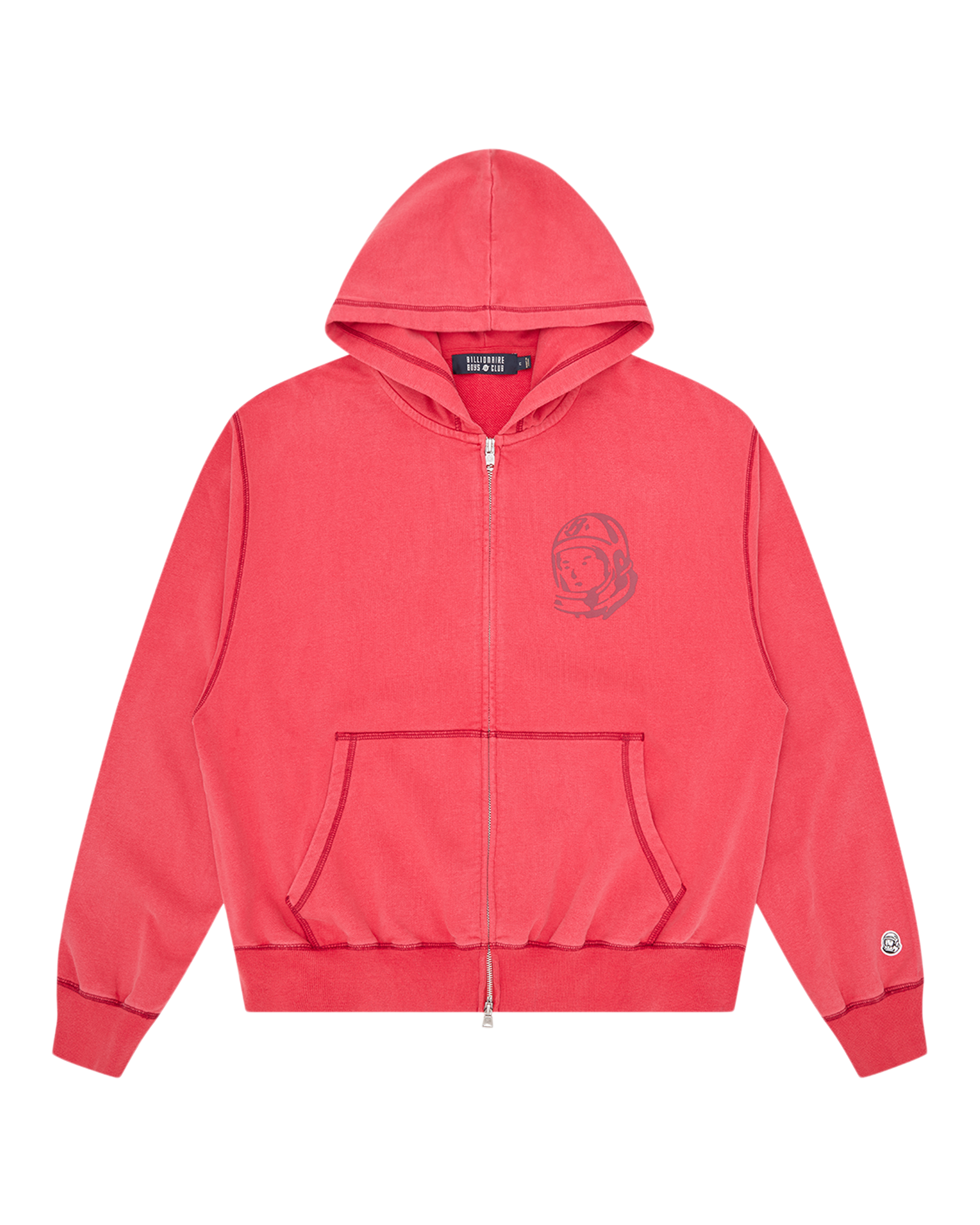 Oversized College Zip Through Hood